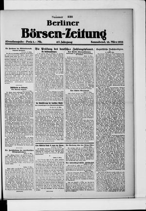 Berliner Börsen-Zeitung vom 18.03.1922