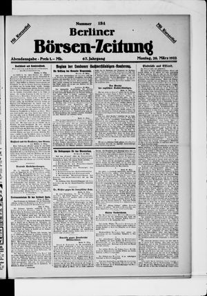 Berliner Börsen-Zeitung vom 20.03.1922