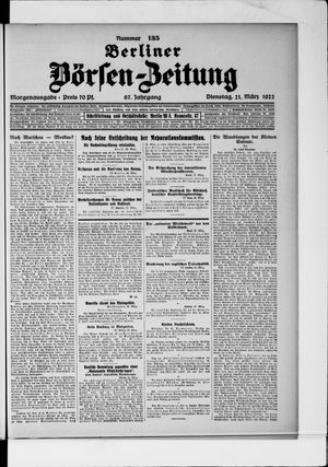 Berliner Börsen-Zeitung vom 21.03.1922