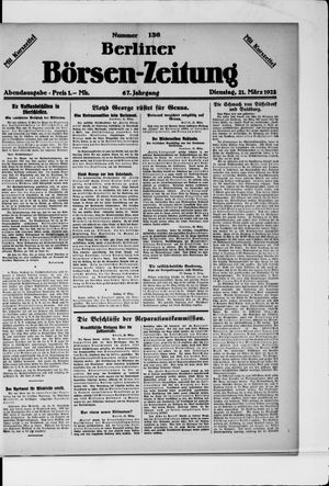 Berliner Börsen-Zeitung vom 21.03.1922