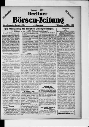 Berliner Börsen-Zeitung vom 22.03.1922