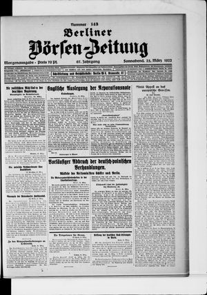 Berliner Börsen-Zeitung vom 25.03.1922