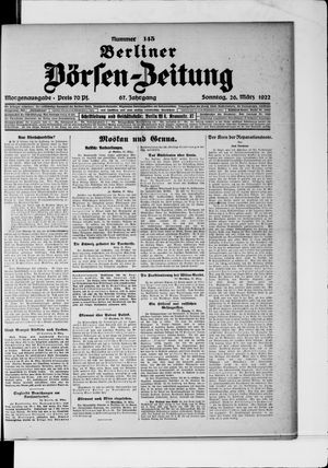 Berliner Börsen-Zeitung vom 26.03.1922