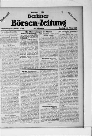 Berliner Börsen-Zeitung vom 31.03.1922