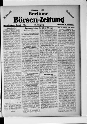 Berliner Börsen-Zeitung vom 04.04.1922