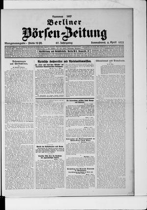 Berliner Börsen-Zeitung vom 08.04.1922