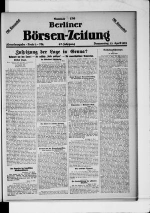 Berliner Börsen-Zeitung vom 13.04.1922