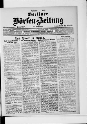 Berliner Börsen-Zeitung vom 20.05.1922