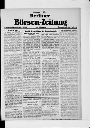 Berliner Börsen-Zeitung vom 20.05.1922