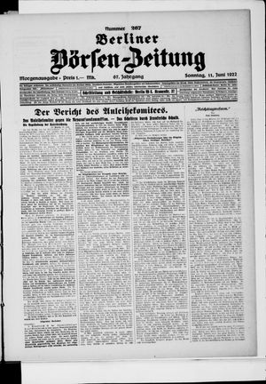 Berliner Börsen-Zeitung vom 11.06.1922