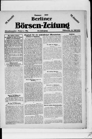 Berliner Börsen-Zeitung vom 12.07.1922