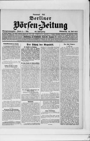 Berliner Börsen-Zeitung vom 19.07.1922