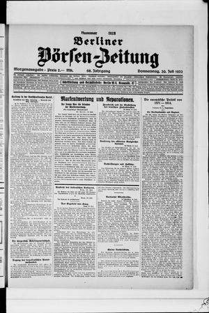Berliner Börsen-Zeitung vom 20.07.1922