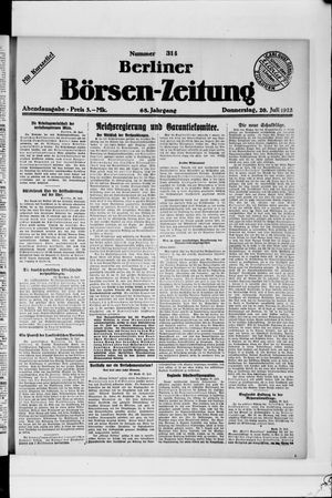 Berliner Börsen-Zeitung vom 20.07.1922