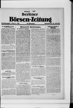 Berliner Börsen-Zeitung vom 22.07.1922
