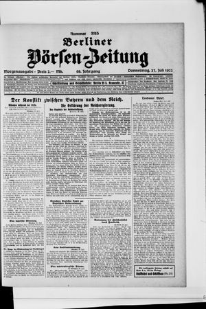 Berliner Börsen-Zeitung vom 27.07.1922