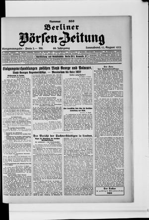 Berliner Börsen-Zeitung vom 12.08.1922