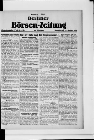 Berliner Börsen-Zeitung vom 12.08.1922