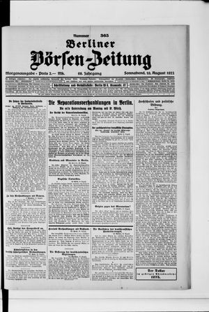 Berliner Börsen-Zeitung vom 19.08.1922