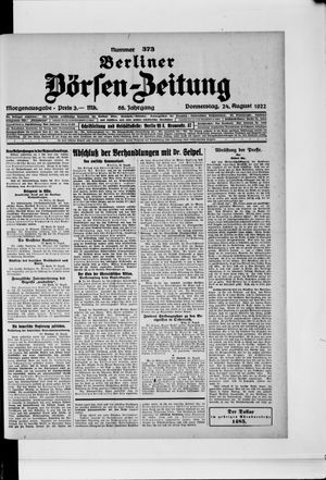 Berliner Börsen-Zeitung vom 24.08.1922