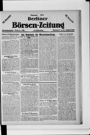 Berliner Börsen-Zeitung vom 24.08.1922