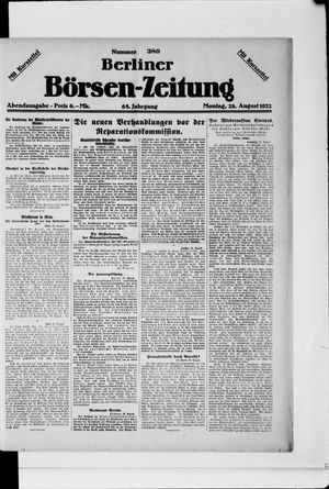 Berliner Börsen-Zeitung vom 28.08.1922
