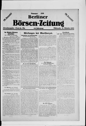 Berliner Börsen-Zeitung vom 11.10.1922