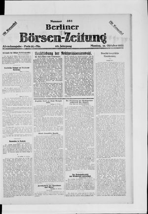 Berliner Börsen-Zeitung vom 16.10.1922