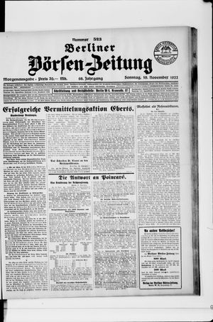 Berliner Börsen-Zeitung vom 19.11.1922