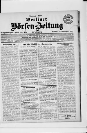 Berliner Börsen-Zeitung vom 24.11.1922