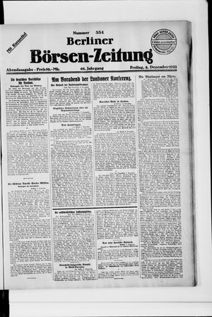 Berliner Börsen-Zeitung on Dec 8, 1922