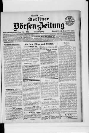 Berliner Börsen-Zeitung vom 09.12.1922
