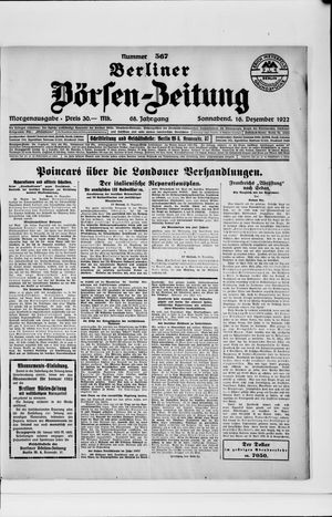 Berliner Börsen-Zeitung vom 16.12.1922