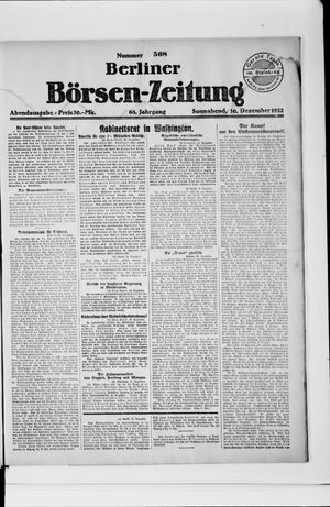 Berliner Börsen-Zeitung vom 16.12.1922