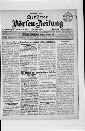Berliner Börsen-Zeitung vom 17.12.1922