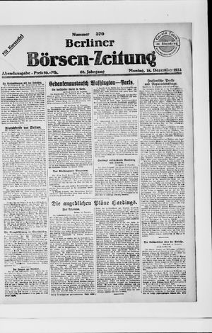 Berliner Börsen-Zeitung vom 18.12.1922