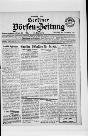 Berliner Börsen-Zeitung vom 19.12.1922