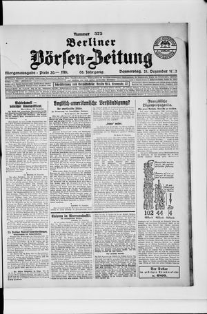 Berliner Börsen-Zeitung vom 21.12.1922