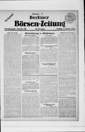 Berliner Börsen-Zeitung vom 05.01.1923