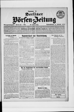 Berliner Börsen-Zeitung vom 06.01.1923