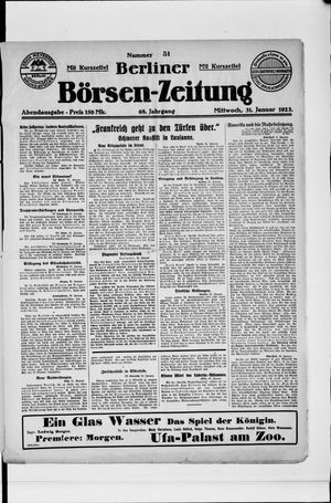 Berliner Börsen-Zeitung vom 31.01.1923