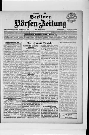 Berliner Börsen-Zeitung vom 07.02.1923