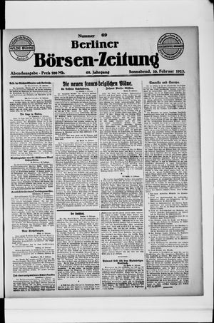 Berliner Börsen-Zeitung vom 10.02.1923