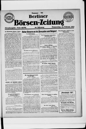 Berliner Börsen-Zeitung vom 22.02.1923