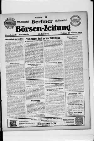 Berliner Börsen-Zeitung vom 23.02.1923
