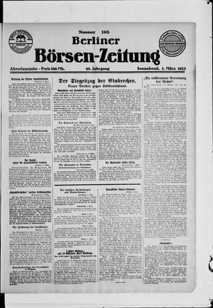 Berliner Börsen-Zeitung on Mar 3, 1923
