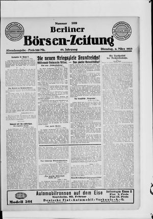 Berliner Börsen-Zeitung vom 06.03.1923