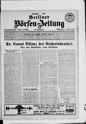Berliner Börsen-Zeitung vom 07.03.1923