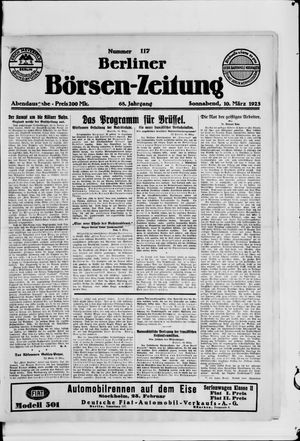 Berliner Börsen-Zeitung vom 10.03.1923