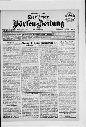 Berliner Börsen-Zeitung vom 21.03.1923